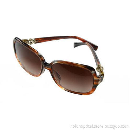 Delicate tortoise acetate sunglasses with trim for women